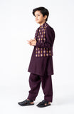 EMB WAISTCOAT 3PCS INFANT SUIT