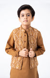 EMB WAISTCOAT 3PCS INFANT SUIT