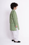 EMB WAISTCOAT 3PCS INFANT SUIT