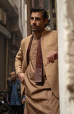 V-Neck Prince Coat In Wool