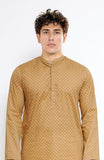 Mens Printed Round Neck Kurta