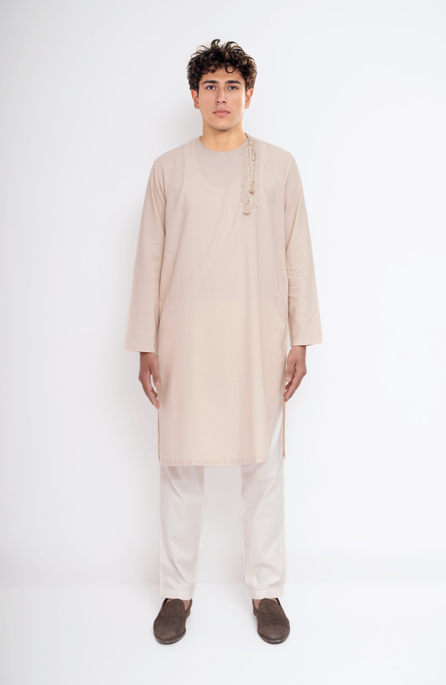Mens Front Emb. Kurta Shahnameh Pakistan