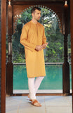 Mens Printed Round Neck Kurta