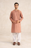 Men's Neck Binding Embroidered Kurta-SMK810225