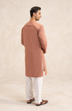 Men's Neck Binding Embroidered Kurta-SMK810225