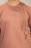 Men's Neck Binding Embroidered Kurta-SMK810225