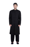 MEN'S TROPICAL EMBORIDRIED BLACK SHERWANI