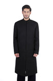 Men'S Tropical Emboridried Black Sherwani