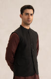 Waist Coat In 100% Linen-SMWC705A125