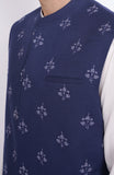 Cotton Linen Schiffli Mens Waistcoat