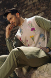 Mens Irish Linen Puff Emb. Wai