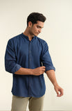 Dark Blue Denim Tunic-SWS705125