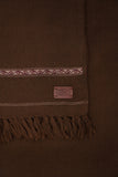 Dark Brown Fine Wool Shawl