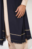 Navy Fine Wool Shawl