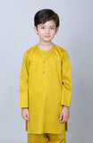 ROUND NECK BOYS SUIT-OLIVE