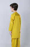 ROUND NECK BOYS SUIT-OLIVE