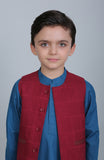 ROUND NECK JACQUARD WAIST COAT