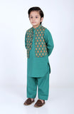 PRINTED WAISTCOAT 3PCS SUIT
