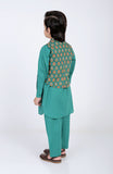 PRINTED WAISTCOAT 3PCS SUIT
