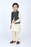 PRINTED WAISTCOAT 3PCS SUIT
