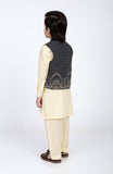 PRINTED WAISTCOAT 3PCS SUIT