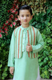 PASTE PRINTED & EMBROIDERED WAISTCOAT 3PC