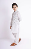 PRINTED WAISTCOAT 3PCS INFANT SUIT