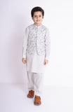 PRINTED WAISTCOAT 3PCS INFANT SUIT