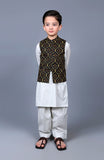 PRINTED WAISTCOAT 3PCS SUIT