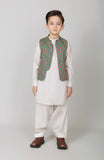 PRINTED WAISTCOAT 3PCS SUIT