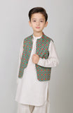 PRINTED WAISTCOAT 3PCS SUIT
