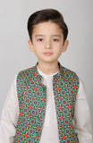 PRINTED WAISTCOAT 3PCS SUIT