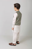 PRINTED WAISTCOAT 3PCS SUIT