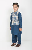 PRINTED WAISTCOAT 3PCS SUIT