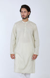 Self Jacquard Mens Kurta