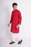 EMBROIDERED SCHIFLI MENS KURTA