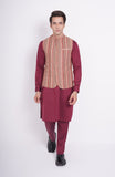 Yarn Dyed Strip Mens  Waistcoa