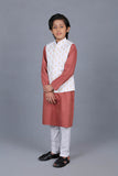 BOYS GOLDEN PRINTED WAISTCOAT