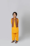 PRINTED WAISTCOAT 3PCS SUIT