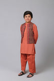 PRINTED WAISTCOAT 3PCS SUIT