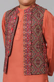 PRINTED WAISTCOAT 3PCS SUIT