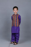 PRINTED WAISTCOAT 3PCS SUIT