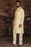 Box Pleat Jacquard Kurta