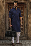 Hidden Placket Jacquard Kurta