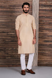 Embroidered Linen Kurta