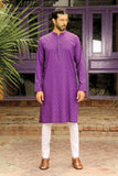 Feather Pattern Jacquard Kurta