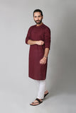 Contrast Rib Kurta